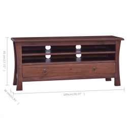 Szafka pod TV, klasyczny brąz, 100x30x45 cm, drewno mahoniowe