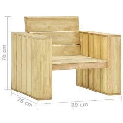 Krzesło ogrodowe z poduszkami w kolorze wina, drewno sosnowe