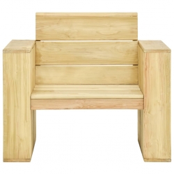 Krzesła ogrodowe z szarymi poduszkami, 2 szt., drewno sosnowe