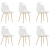 Krzesła stołowe, 6 szt., przezroczyste, PET