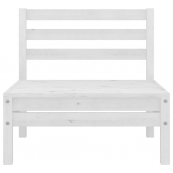 2-osobowa sofa ogrodowa, biała, lite drewno sosnowe