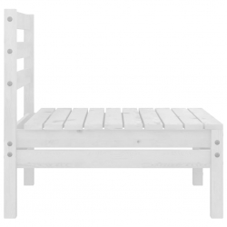 2-osobowa sofa ogrodowa, biała, lite drewno sosnowe