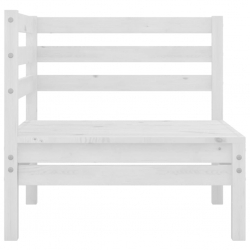 2-osobowa sofa ogrodowa, biała, lite drewno sosnowe