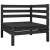2-osobowa sofa ogrodowa, czarna, lite drewno sosnowe