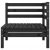 2-osobowa sofa ogrodowa, czarna, lite drewno sosnowe