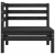 2-osobowa sofa ogrodowa, czarna, lite drewno sosnowe