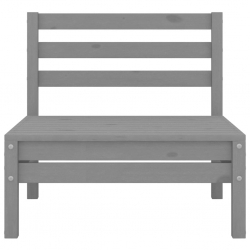 7-cz. zestaw wypoczynkowy do ogrodu, szary, drewno sosnowe