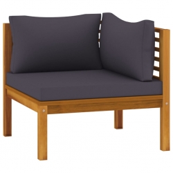 2-osobowa sofa ogrodowa z poduszkami, lite drewno akacjowe