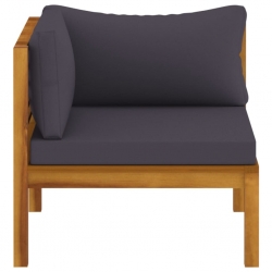 2-osobowa sofa ogrodowa z poduszkami, lite drewno akacjowe