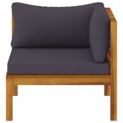 2-osobowa sofa ogrodowa z poduszkami, lite drewno akacjowe