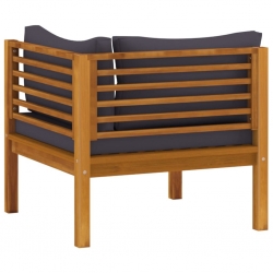2-osobowa sofa ogrodowa z poduszkami, lite drewno akacjowe