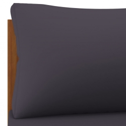 2-osobowa sofa ogrodowa z poduszkami, lite drewno akacjowe