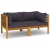 2-osobowa sofa ogrodowa z poduszkami, lite drewno akacjowe