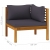 2-osobowa sofa ogrodowa z poduszkami, lite drewno akacjowe