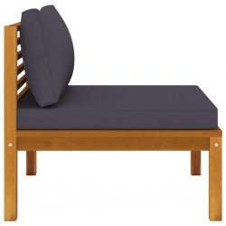 3-osobowa sofa ogrodowa z poduszkami, lite drewno akacjowe