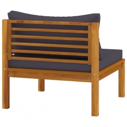 3-osobowa sofa ogrodowa z poduszkami, lite drewno akacjowe
