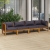4-osobowa sofa ogrodowa z poduszkami, lite drewno akacjowe