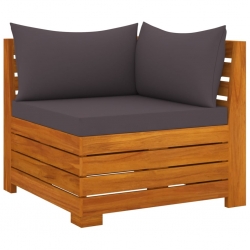 4-osobowa sofa ogrodowa z poduszkami, lite drewno akacjowe