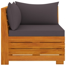 4-osobowa sofa ogrodowa z poduszkami, lite drewno akacjowe