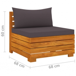 4-osobowa sofa ogrodowa z poduszkami, lite drewno akacjowe