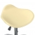 Obrotowe krzesła stołowe, 6 szt., kremowe, sztuczna skóra