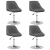 Obrotowe krzesła stołowe, 4 szt., ciemnoszare, aksamitne