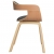 Krzesło stołowe, jasnoszare, gięte drewno i tkanina