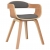 Krzesła stołowe, 4 szt., jasnoszare, gięte drewno i tkanina