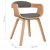Krzesła stołowe, 4 szt., jasnoszare, gięte drewno i tkanina