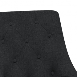 Obrotowe krzesło biurowe, czarne, tapicerowane tkaniną