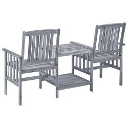 Krzesła ogrodowe ze stolikiem, 159x61x92 cm, drewno akacjowe