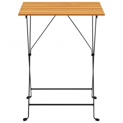 Stolik bistro, 55x54x71 cm, lite drewno akacjowe