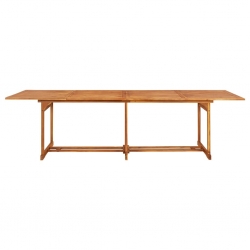 Ogrodowy stół jadalniany, 280x90x75 cm, lite drewno akacjowe