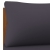 Moduł sofy narożnej z ciemnoszarą poduszką, drewno akacjowe