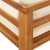Leżak z kremową poduszką, lite drewno akacjowe