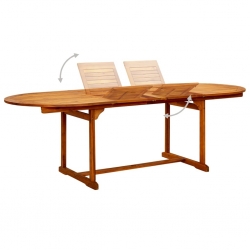 Ogrodowy stół jadalniany, (160-240)x100x75 cm, drewno akacjowe