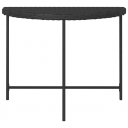 Stolik ogrodowy, czarny, 100x50x75 cm, rattan PE