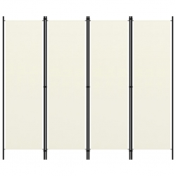 Parawan 4-panelowy, kremowy, 200 x 180 cm