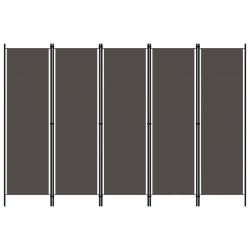 Parawan 5-panelowy, antracytowy, 250 x 180 cm