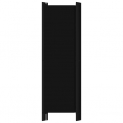 Parawan 5-panelowy, czarny, 250 x 180 cm