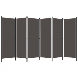 Parawan 6-panelowy, antracytowy, 300 x 180 cm