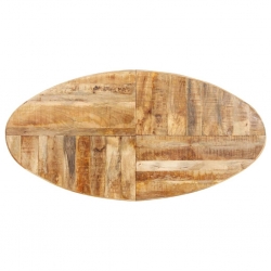 Stół jadalniany, owalny, 200x100x75 cm, surowe drewno mango