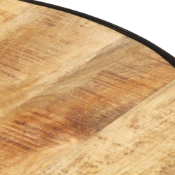 Stolik kawowy, czarny, 68x68x36 cm, lite, surowe drewno mango