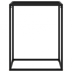 Stolik konsolowy, czarny, 60x35x75 cm, szkło hartowane