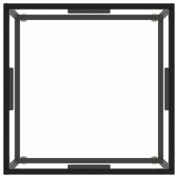 Stolik kawowy, czarny, hartowane szkło, 60x60x35 cm