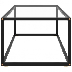 Stolik kawowy, czarny, hartowane szkło, 100x50x35 cm