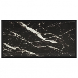 Stolik kawowy, szkło w kolorze czarny marmur, 100x50x35 cm