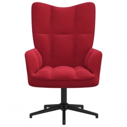 Fotel, winna czerwień, obity aksamitem