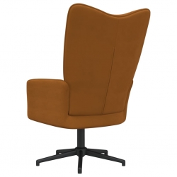 Fotel, brązowy, obity aksamitem