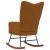 Fotel bujany, brązowy, tapicerowany aksamitem
